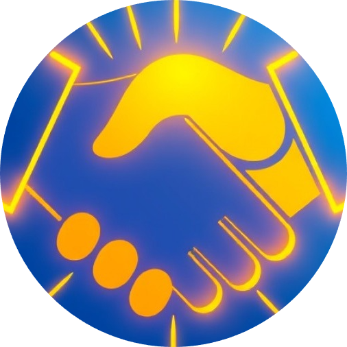 Hands in a handshake position